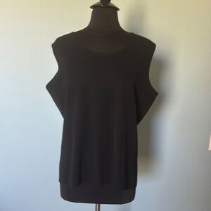 Ming Wang Black Muscle Tee Tank Top
